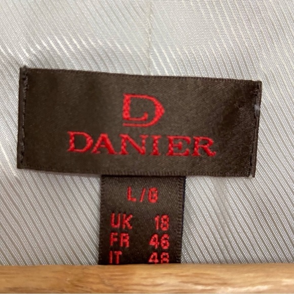 Danier nude genuine leather blazer soft jacket beige/cream ecru off white large - Picture 2 of 16